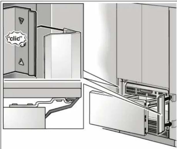 GAGGENAU Vario RB 491 700 - Fixation de l'appareil individuel contre les cotes de la cavite - 5