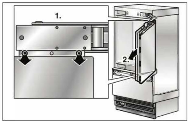 GAGGENAU Vario RB 491 700 - Changing over the door hinges - 3