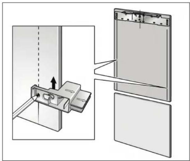 GAGGENAU Vario RB 491 700 - Sujeción y alineación de la puerta del mueble (compartimento frigorífico) - 3