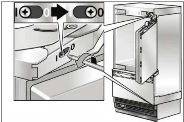 GAGGENAU Vario RB 491 700 - Detendez le ressort de la charnière - 1