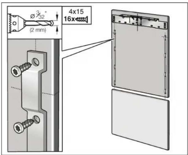 GAGGENAU Vario RB 491 700 - Attaching and aligning the furniture door (refrigerator compartment) - 4
