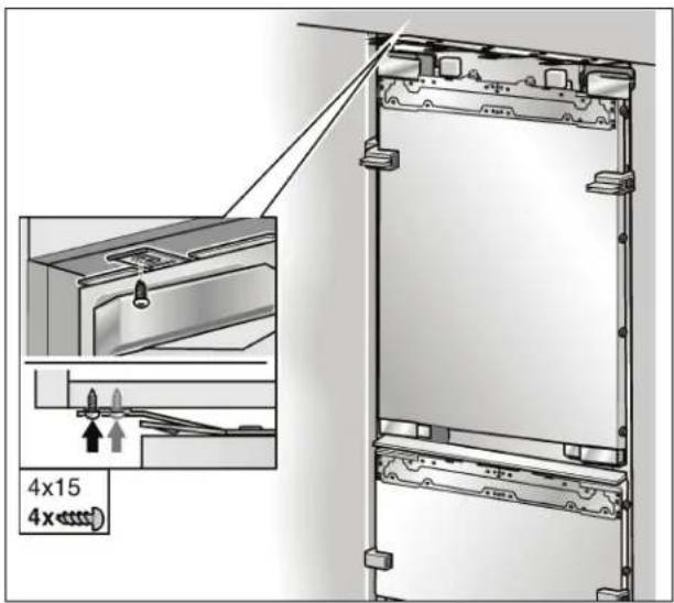 GAGGENAU Vario RB 491 700 - Attaching the appliance to the top of the cavity - 2