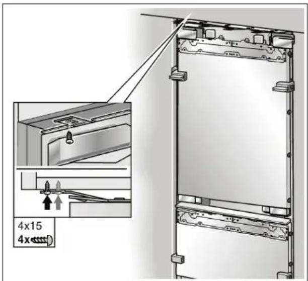GAGGENAU Vario RB 491 700 - Fixation de l'appareil contre le sommet de la cavité - 2