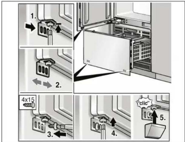 GAGGENAU Vario RB 491 700 - Fixation des brides inférieures - 1