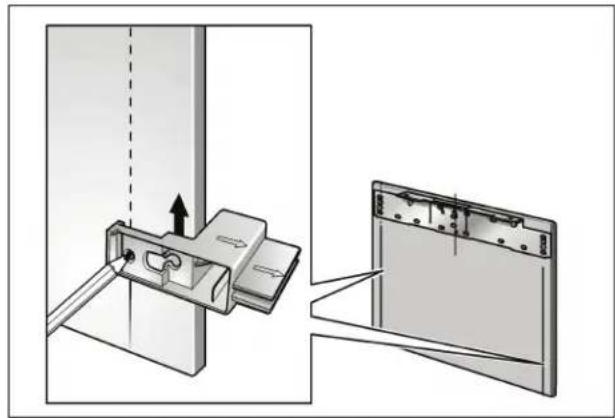 GAGGENAU Vario RB 491 700 - Fixation et alignment de la porte de meuble (compartmentnéglélateur) - 3