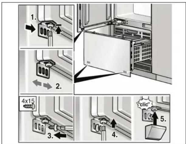 GAGGENAU Vario RB 491 700 - Attaching the lower bracket - 1