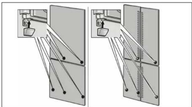 GAGGENAU Vario RB 491 700 - Fixation des brides inférieures - 2