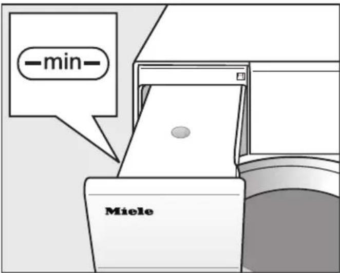 MIELE TCJ680 WP - Préparer le réservoir à eau condensée pour le programme Finish vapeur - 1