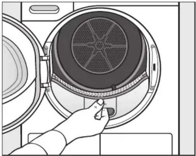 MIELE TCJ680 WP - Retirer les peluches visibles - 1