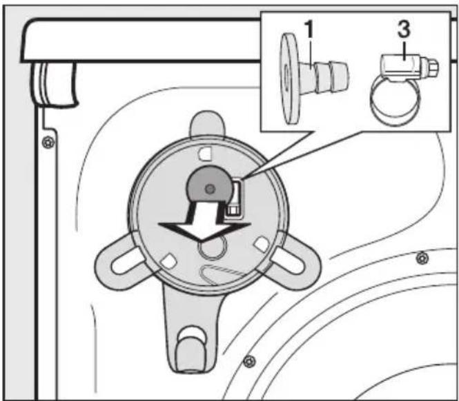 MIELE TCJ680 WP - - Raccordement direct au siphon d'un évier - 1