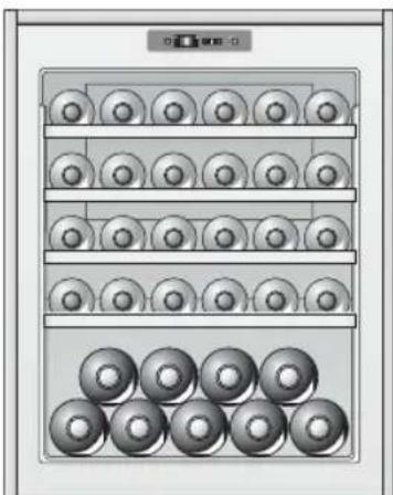 KITCHENAID KCBWX 45600 - OPSLAG VAN DE FLESSEN - 7