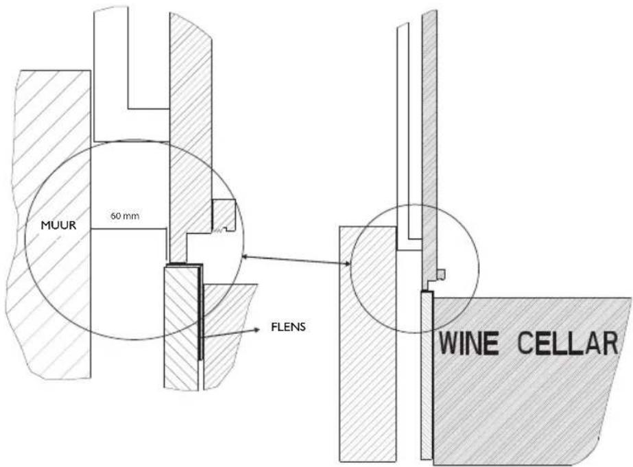 KITCHENAID KCBWX 45600 - B) Installatie naast wanden - 1