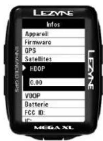 Lezyne Mega XL GPS - HDOP, VDOP - 1