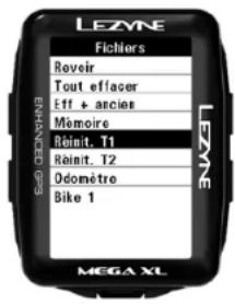 Lezyne Mega XL GPS - Réinialiser Trajet 1 - 1