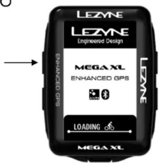Lezyne Mega XL GPS - Mise en marche du GPS - 1