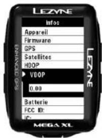 Lezyne Mega XL GPS - HDOP, VDOP - 2