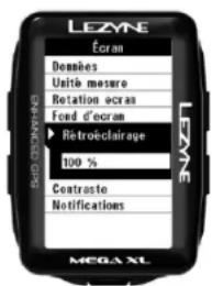 Lezyne Mega XL GPS - Achage Luminosité - 1