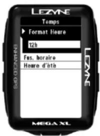Lezyne Mega XL GPS - Format de l'heure - 1
