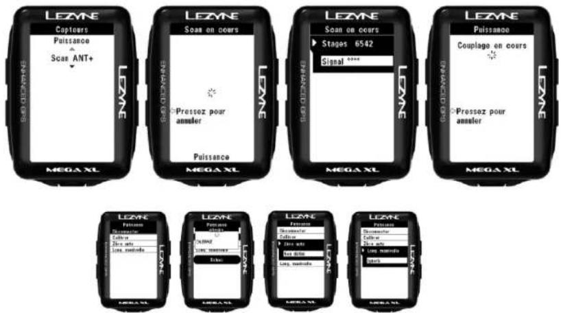 Lezyne Mega XL GPS - Conguraon de la puissance - 1
