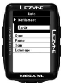 Lezyne Mega XL GPS - Paramètre Délement - 1