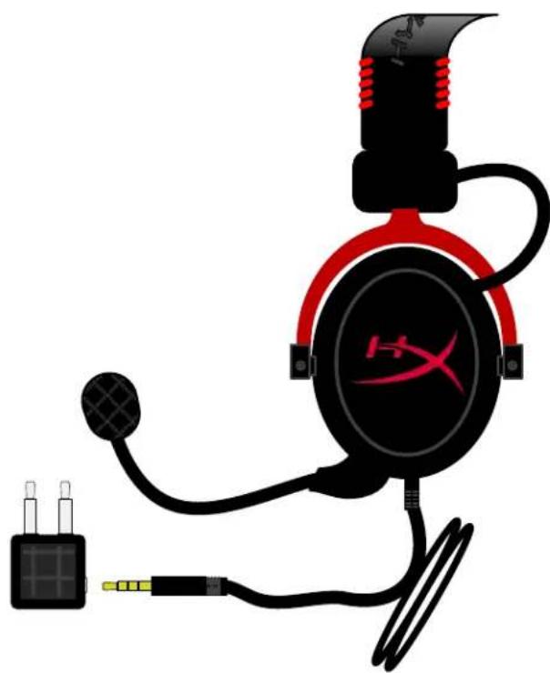 HYPERX HyperXCloud II - Kullanım (Uçak Adaptörü ile) - 1