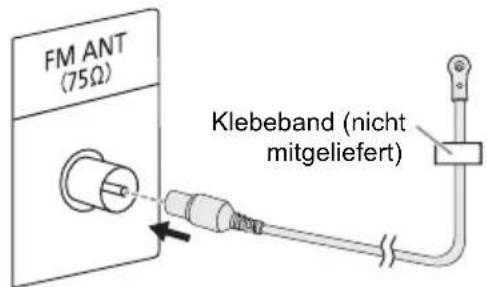 PANASONIC SCTMAX40E - Verbinden Sie die FM (UKW)-Zimmerantenne. - 1