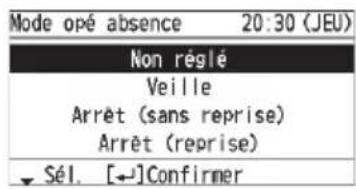 PANASONIC CZRTC5B - Sélectionnez l'élement à régler pour quand personne ne se trouve dans la piece. - 2