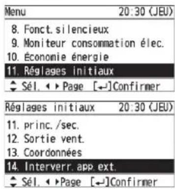 PANASONIC CZRTC5B - Réglages initiaux Interverrouillage de l'appareil extérieur - 2