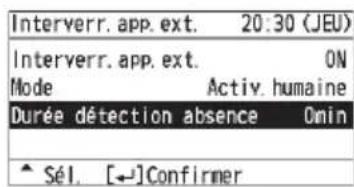 PANASONIC CZRTC5B - Durée de détction de l'absence (Durée détction absence) - 1
