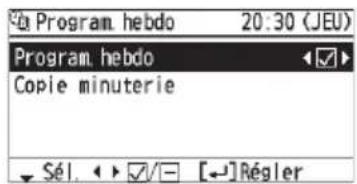 PANASONIC CZRTC5B - Activez la Program. hebdo. - 1