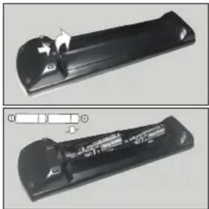 PANASONIC TX49GXW654 - Einlegen der Batterien in die Fernbedienung - 1