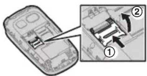 PANASONIC KXTU456 - Insertion d'une carte SIM, d'une carte microSD et de la batterie - 3