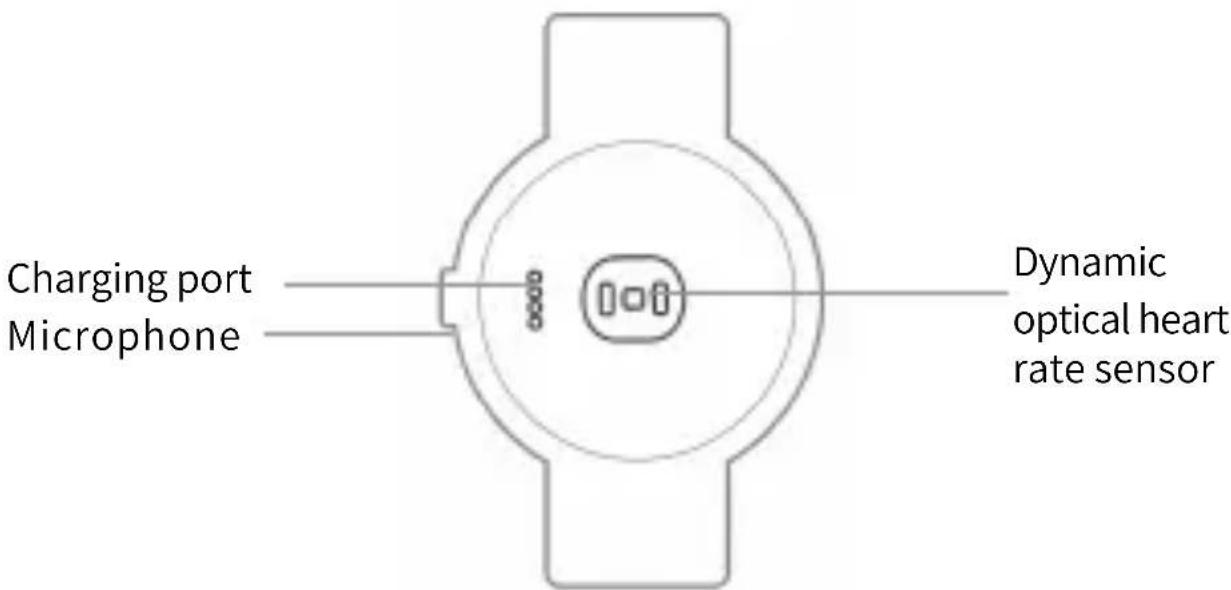 Charging port Microphone Dynamic optical heart rate sensor