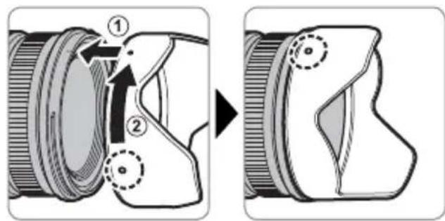 FUJIFILM XF 1680mm f4 R OIS WR - Podłuczanie oslony przyciwslonecznej - 1