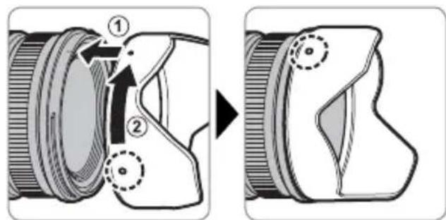 FUJIFILM XF 1680mm f4 R OIS WR - Montaggio paraluce - 1