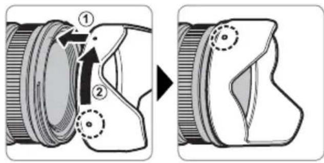 FUJIFILM XF 1680mm f4 R OIS WR - De zonnekap bevestigen - 1
