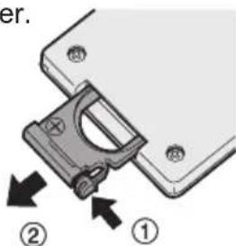 PANASONIC EYFLA2 - Insert the battery - 1