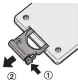 PANASONIC EYFLA2 - Isättning av batteri - 1