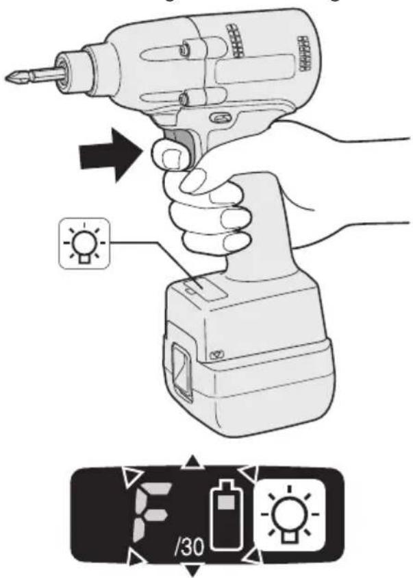 PANASONIC EYFLA2 - Indstilling af værktøjet til konfiguration-sindstilling - 1