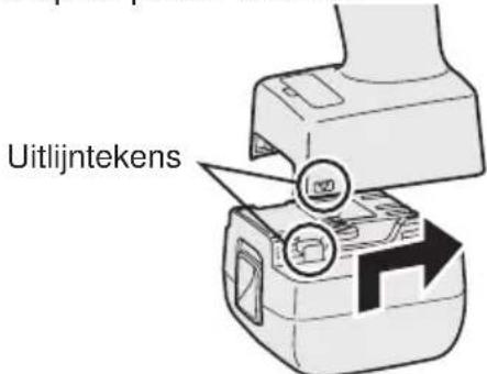 PANASONIC EYFLA2 - Bevestigen en verwijderen van de accu - 1