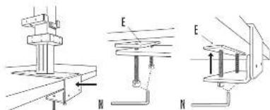 FELLOWES Lotus VE - Attocher la base a la table - 1
