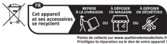 WHIRLPOOL WF S7560 NE - MISE AU REBUT DES APPAREILS ÉLECTROMÉNAGERS - 1