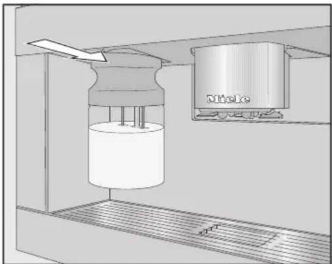 MIELE CVA 7845 - Remplir le salarié de lait et lemettre en place. - 1