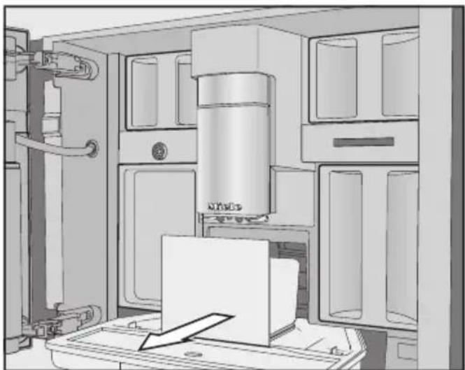 MIELE CVA 7440 - Nettoyer le bac d'égoutage et le bac à marc de café - 1