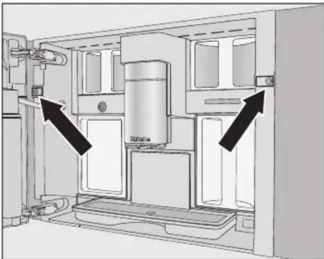 MIELE CVA 7440 - Visser la machine à café dans le meuble - 1