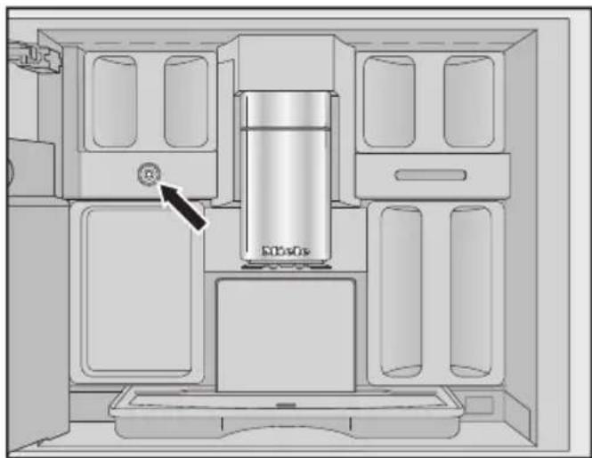 MIELE CVA 7440 - Nettoyer la vanne de lait (quotidiennement) - 1