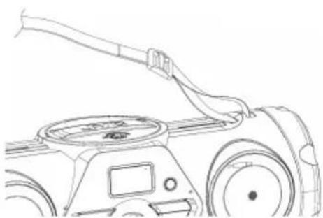 JVC BoomBlaster RVNB300DAB - Mounting the carrying strap - 2