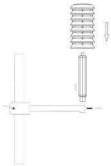 Cresta DTX690 - Mounting the outdoor sensor onto the stainless steel mast - 4