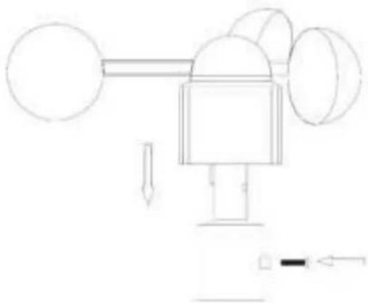 Cresta DTX690 - Windgeschwindigkeitssensor an Kunststoffhalterung 1 befestigen: - 1