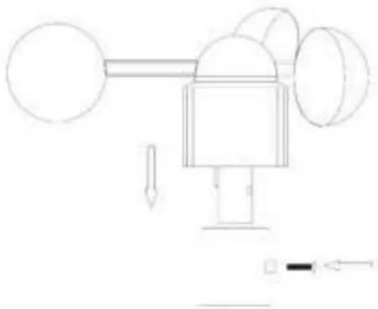 Cresta DTX690 - Mounting the outdoor sensor onto the stainless steel mast - 1